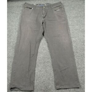 Iron Co Pants Mens 38x30 Flat Front Straight Leg Stretch Dark‎ Grey